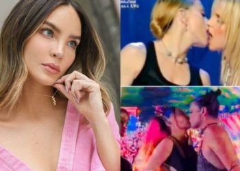 Belinda protagoniza polémica al besar dos mujeres en el Pride en Madrid