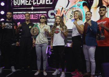 Protagonizan Yesenia Gómez y Kim Clavel una tensa y prometedora conferencia de prensa final