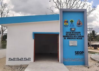 Habitantes de la localidad de Manuel Ávila Camacho cuentan con módulo comunitario y área de usos múltiples: SEOP