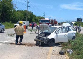Choque en la carretera Playa del Carmen – Tulum deja saldo de un lesionado