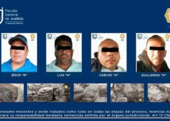 Trasladan al Reclusorio Norte a los 4 hombres que trasladaban poco más de una tonelada y media de cocaína