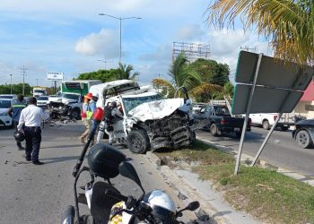 Guardia Nacional se accidenta en el bulevar Colosio
