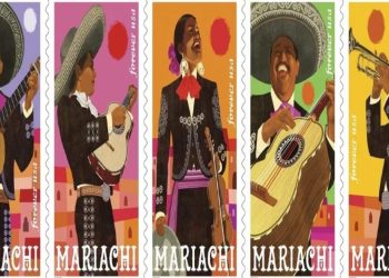 El servicio Postal de EEUU lanzo en circulación estampillas de mariachis