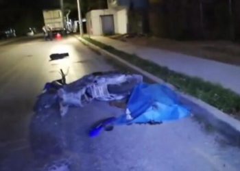 Copiloto de motociclista muere en accidente en Tulum