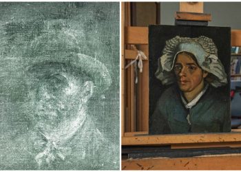 Exhiben un autorretrato de Vincent van Gogh detrás de la obra  «Cabeza de una Campesina»