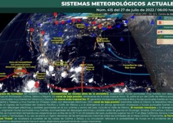 Prevén intervalos de lluvias con chubascos en Quintana Roo