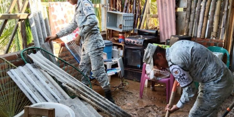 En Oaxaca, Guardia Nacional refuerza Plan GN-A en auxilio a la población por paso del huracán Bonnie