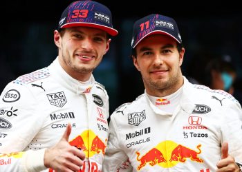 Checo Pérez estuvo lejos de lograr el Gran Premio de Hungría, consiguiendo el podio Max Verstappen