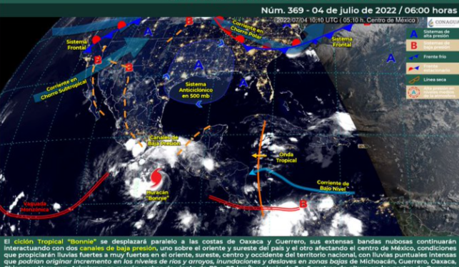 Prevén inicio de semana húmedo para Quintana Roo