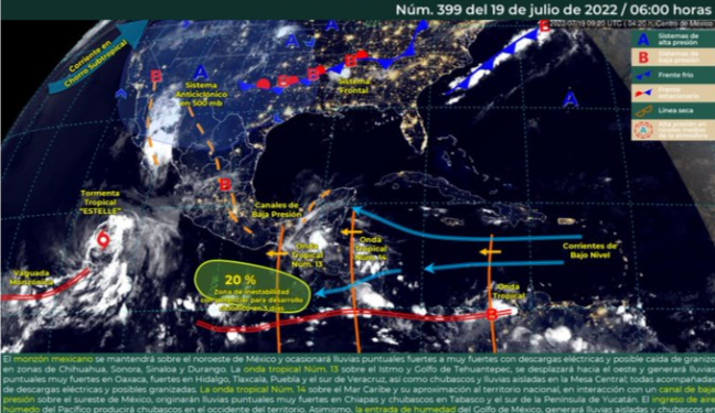 Prevén temperaturas altas con chubascos y descargas eléctricas en Quintana Roo
