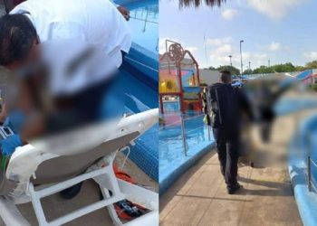 Niño de 8 años se electrocuta en una de las albercas de Ventura Park