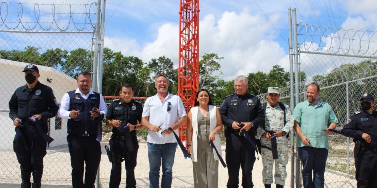 La SSP de Quintana Roo inauguró un sitio de radiocomunicación en Puerto Morelos