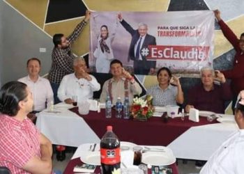Simpatizantes de Javier May Rodríguez muestran abiertamente su apoyo a Claudia Sheinbaum