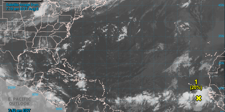 Onda tropical provoca gran área de lluvias y tormentas eléctricas desorganizadas en el Atlántico