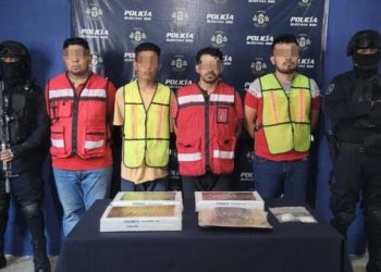 Aseguran a 4 sujetos armados y con drogas en Cancún