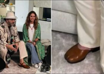Manuel Mijares lució dos extravagantes pares de zapatos en diferente color “pata de camello” causando controversia en redes sociales