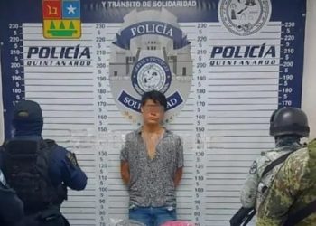 Aseguran a presunto narcomenudista en fraccionamiento de Playa del Carmen