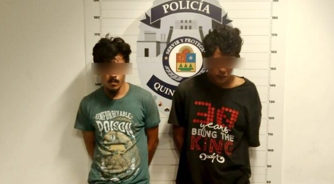 Detienen a dos sujetos tras una persecución a disparos en Cancún