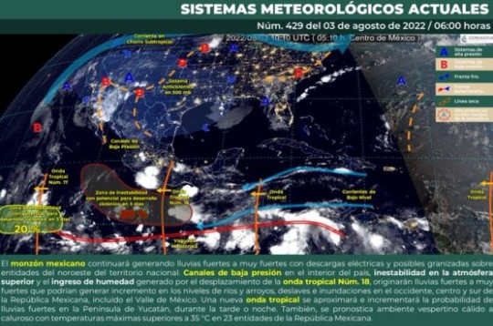Prevén lluvias matutinas el sur de Quintana Roo
