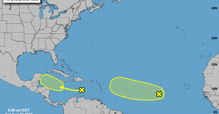 Continúa bajo vigilancia la onda tropical ubicada sobre el este del mar Caribe