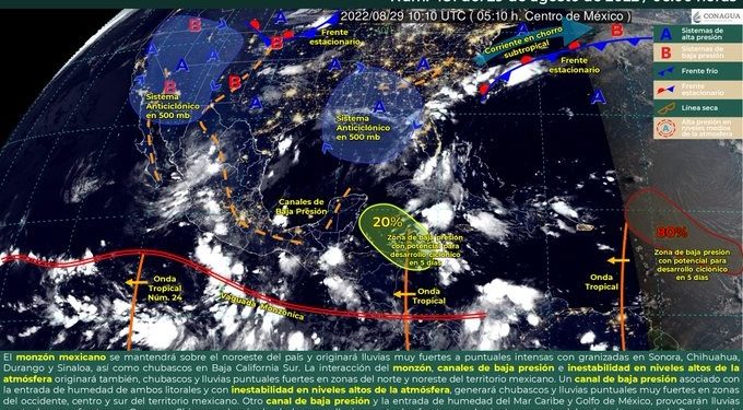 Prevén lluvias y chubascos en Quintana Roo