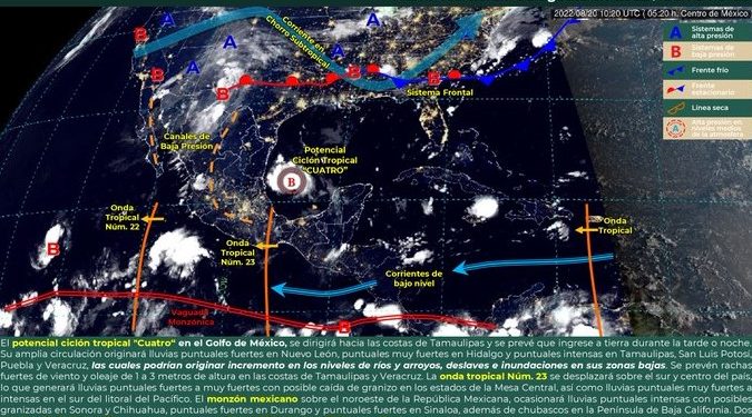 Pronostican algunos chubascos para Quintana Roo
