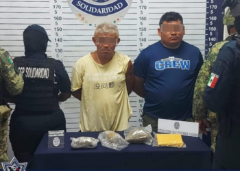 Aseguran a dos sujetos con narcóticos en Solidaridad