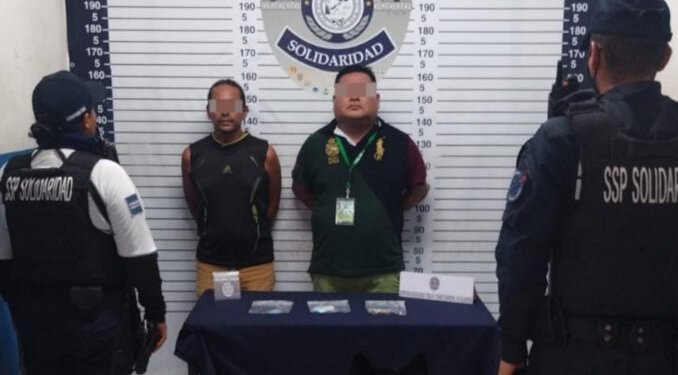 Detienen a dos sujetos en posesión de posibles narcóticos