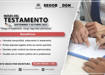Inicia campaña Meses del Testamento
