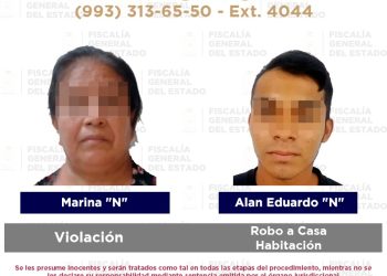 Cumple la FGE órdenes de aprehensión en Cárdenas, Centro, Macuspana y Tenosique