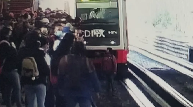 Usuario del metro baja a las vías y rescata a perro en la línea Jamaica