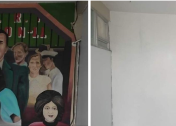Eliminan mural histórico en Palacio Municipal de Nanchital