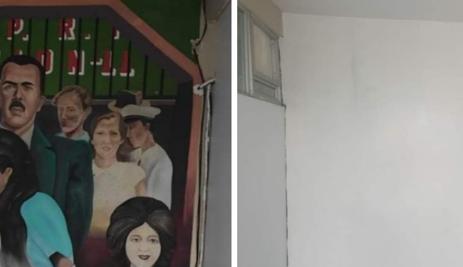 Eliminan mural histórico en Palacio Municipal de Nanchital