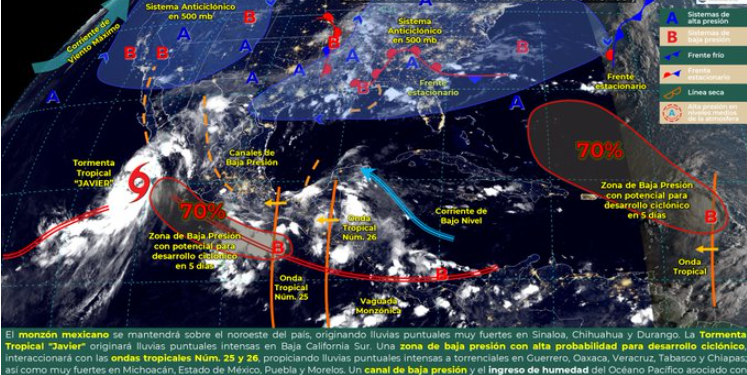 Prevén lluvias fuertes para Quintana Roo