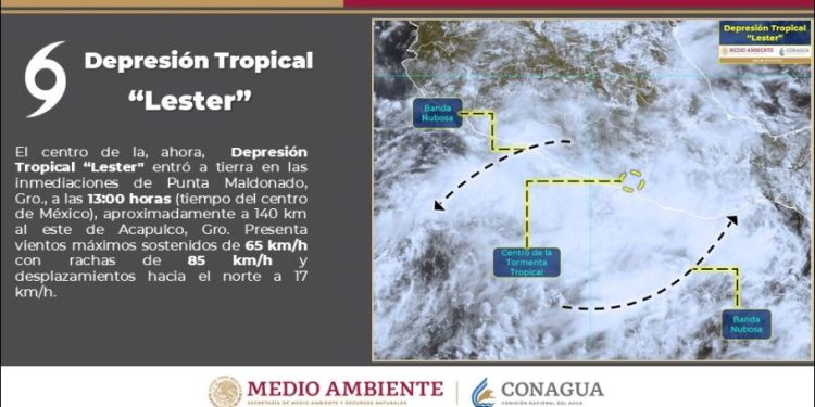 “Lester” pierde fuerza y toca tierra en Guerrero como depresión tropical
