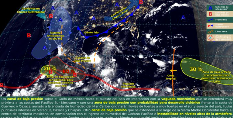 Continúan las lluvias en Quintana Roo