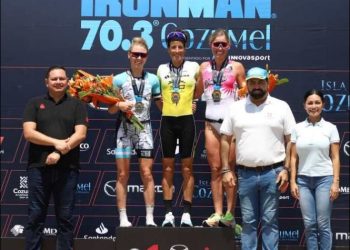 Lucciano Taccone y Gurutze Frade, ganan la 11ª edición del Ironman 70.3 Cozumel