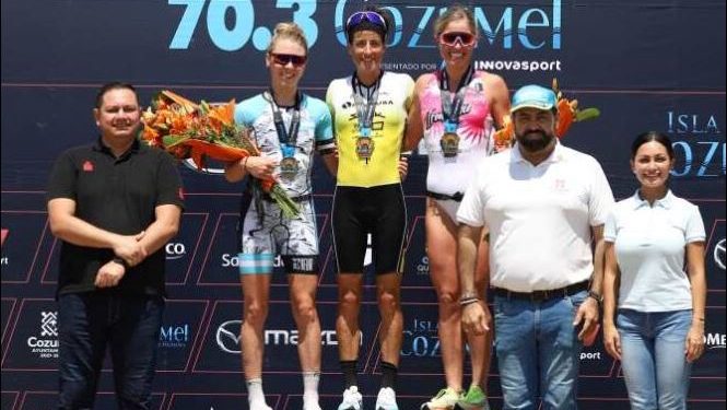Lucciano Taccone y Gurutze Frade, ganan la 11ª edición del Ironman 70.3 Cozumel