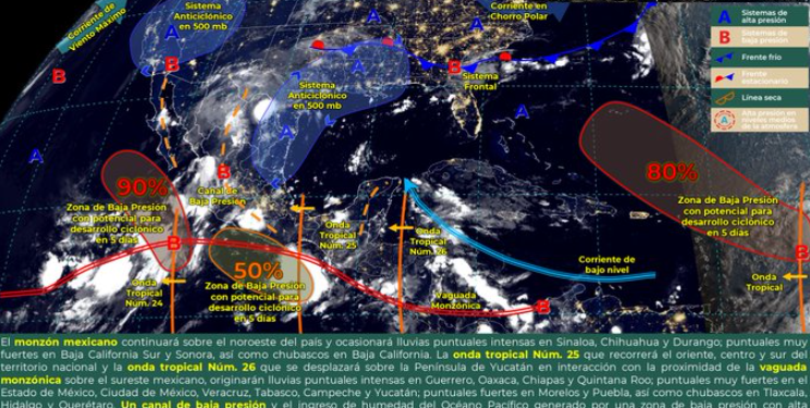 Continua bajo vigilancia la Depresión Tropical en el Atlántico