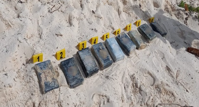 Aseguran paquetes abandonados con estupefacientes en playa de Cozumel