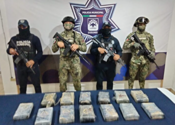 Aseguran 13 paquetes de cocaína en Cozumel