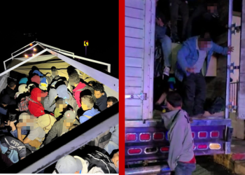 Hallan a 266 migrantes hacinados en dobles fondos de tres camiones en Nuevo León