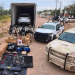 Aseguran vehículos y armamento bélico en Nogales