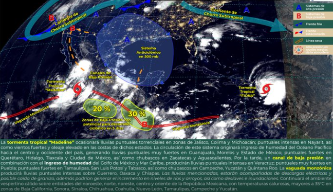 Prevén cielo parcialmente medio nublado en Quintana Roo