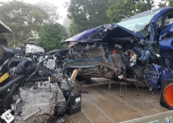 Fuerte accidente vial provocó la muerte de dos personas en el tramo San Marcos-Dziuché