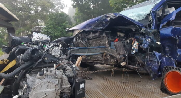 Fuerte accidente vial provocó la muerte de dos personas en el tramo San Marcos-Dziuché
