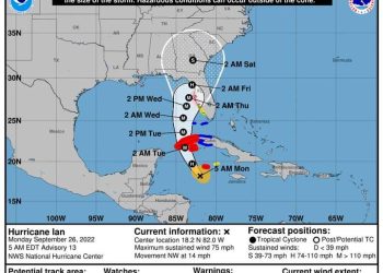 La tormenta tropical “Ian” evolucionó a huracán categoría “uno”
