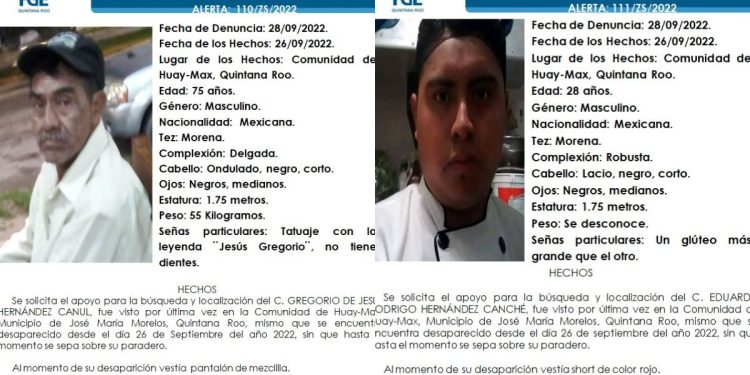 Dos sujetos fueron identificados tras ser levantados por grupos armados en Huay Max