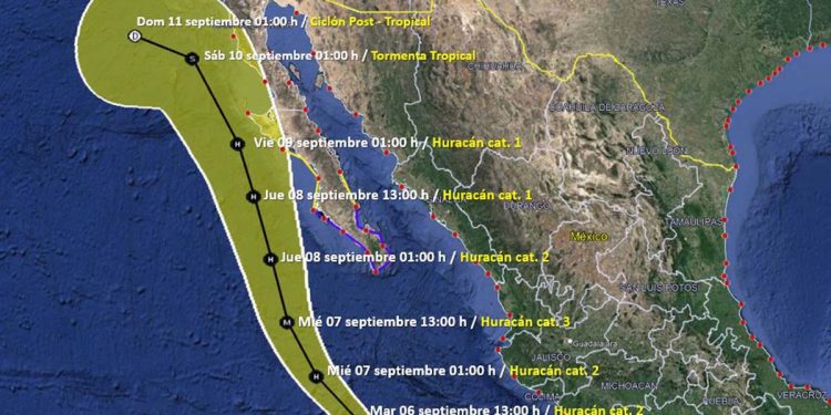 Prevén aumento de categoría del Huracán «Kay», exhortan a tomar extremas precauciones