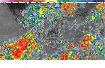 Se formó la Depresión Tropical Once-E en el océano Pacífico al sur de la Península de Baja California